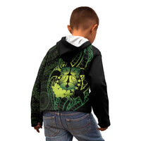 Kia Orana Kuki Airani Kid Hoodie Cook Islands Tangaroa God Tatau Green