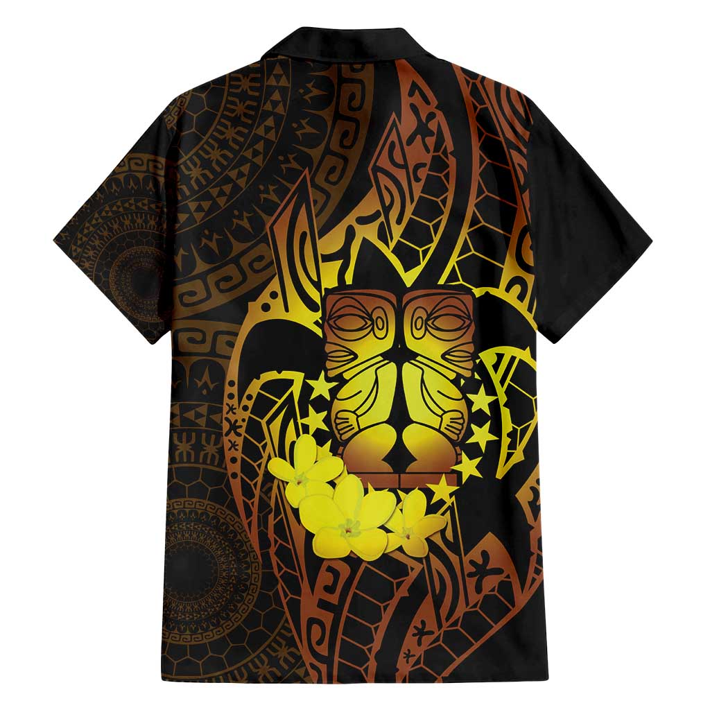 Kia Orana Kuki Airani Family Matching Summer Maxi Dress and Hawaiian Shirt Cook Islands Tangaroa God Tatau Gold