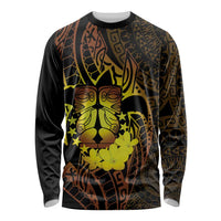 Kia Orana Kuki Airani Long Sleeve Shirt Cook Islands Tangaroa God Tatau Gold