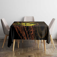 Kia Orana Kuki Airani Tablecloth Cook Islands Tangaroa God Tatau Gold