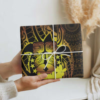 Kia Orana Kuki Airani Wrapping Paper Cook Islands Tangaroa God Tatau Gold LT14 - Polynesian Pride