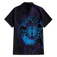 Kia Orana Kuki Airani Family Matching Tank Maxi Dress and Hawaiian Shirt Cook Islands Tangaroa God Tatau Purple