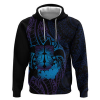 Kia Orana Kuki Airani Hoodie Cook Islands Tangaroa God Tatau Purple LT14 Pullover Hoodie Purple - Polynesian Pride