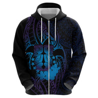 Kia Orana Kuki Airani Hoodie Cook Islands Tangaroa God Tatau Purple LT14 - Polynesian Pride