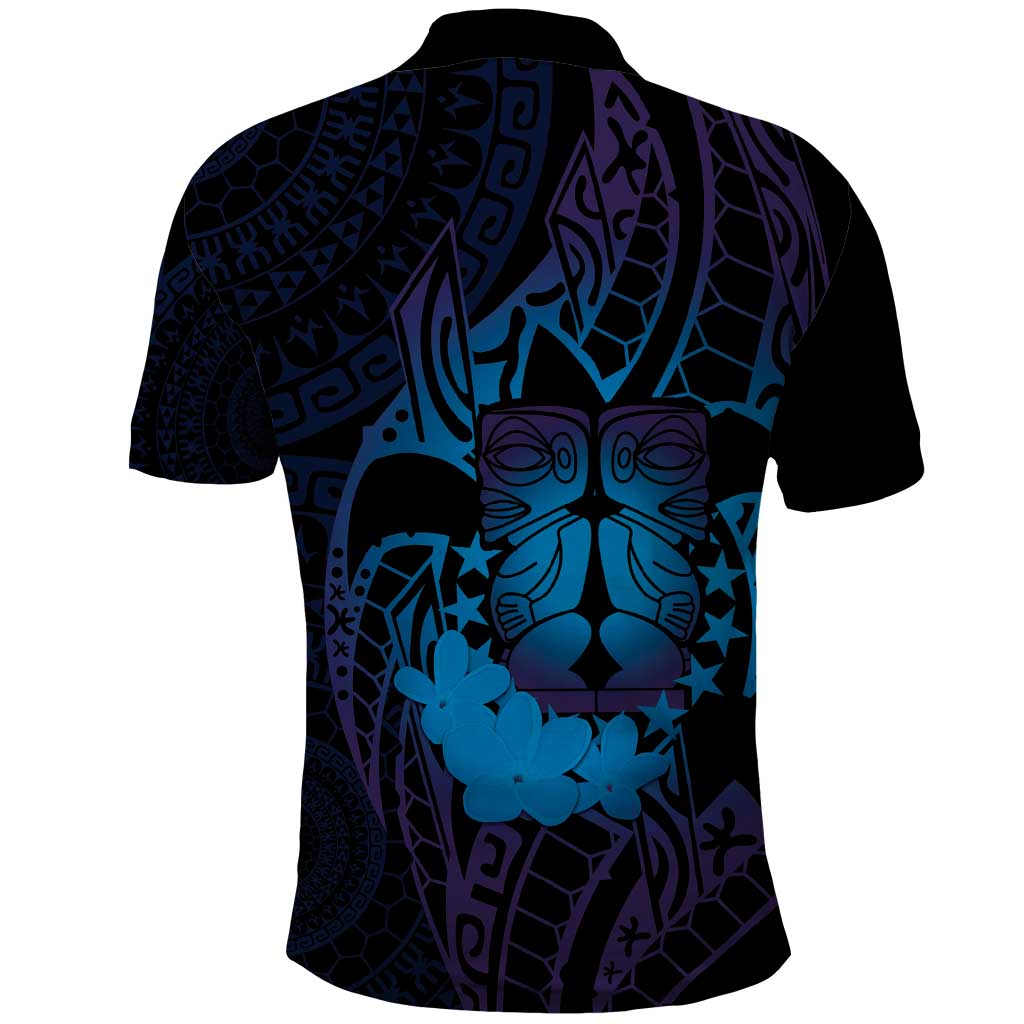 Kia Orana Kuki Airani Polo Shirt Cook Islands Tangaroa God Tatau Purple