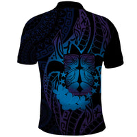Kia Orana Kuki Airani Polo Shirt Cook Islands Tangaroa God Tatau Purple