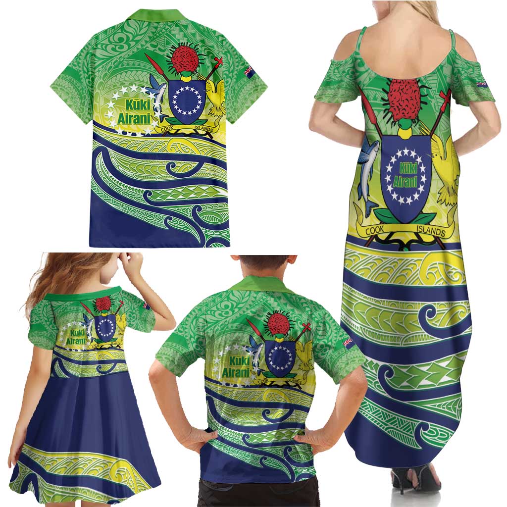 Te Maeva Nui Cook Islands Family Matching Summer Maxi Dress and Hawaiian Shirt 60th Independence Anniversary Proud