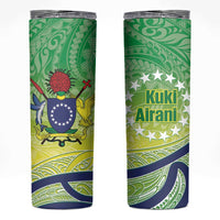 Te Maeva Nui Cook Islands Skinny Tumbler 60th Independence Anniversary Proud LT14 Green - Polynesian Pride