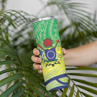 Te Maeva Nui Cook Islands Skinny Tumbler 60th Independence Anniversary Proud LT14 - Polynesian Pride