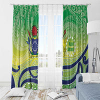 Te Maeva Nui Cook Islands Window Curtain 60th Independence Anniversary Proud LT14 - Polynesian Pride