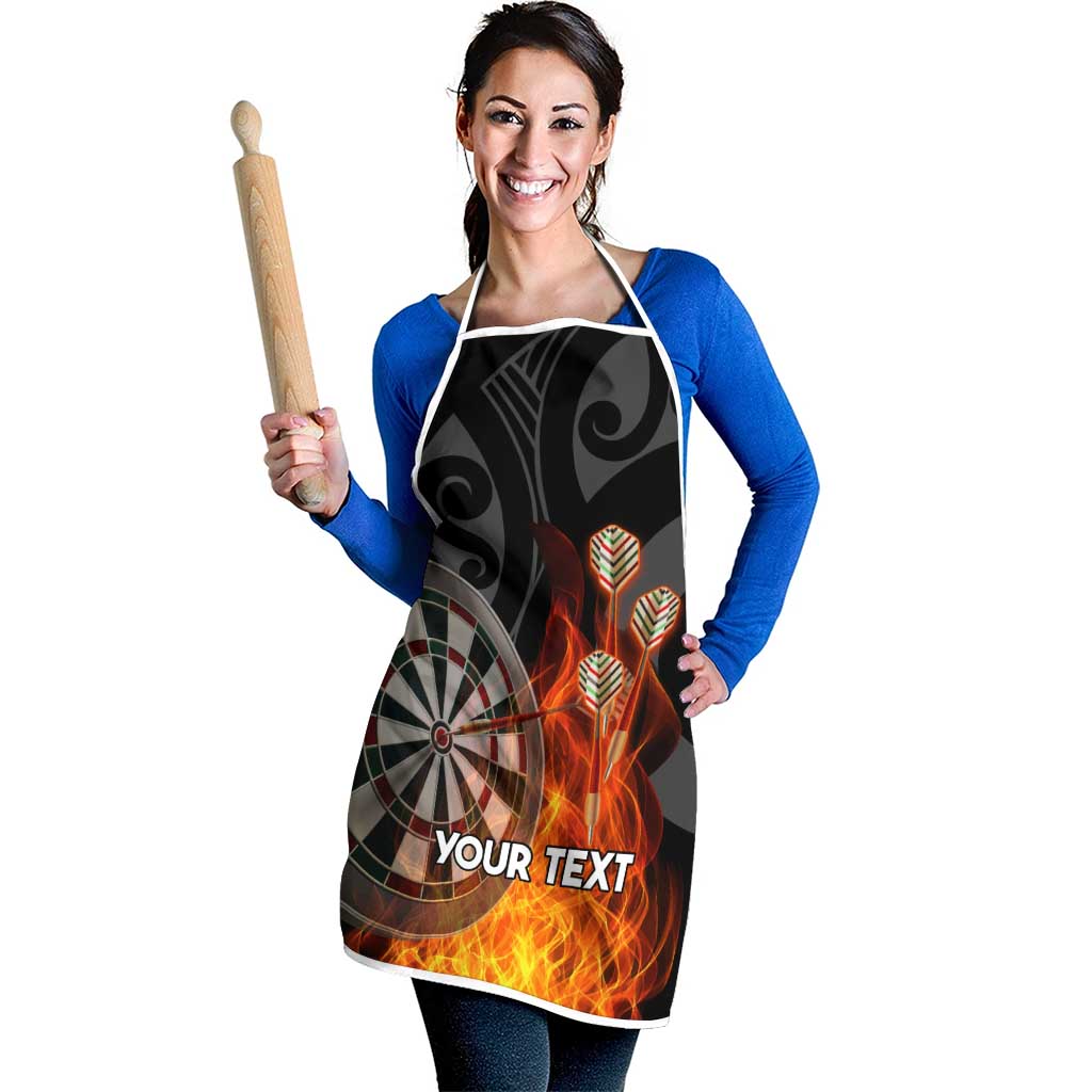 Personalised Aotearoa Darts Apron Maori Koru Flaming Dartboard - Polynesian Pride