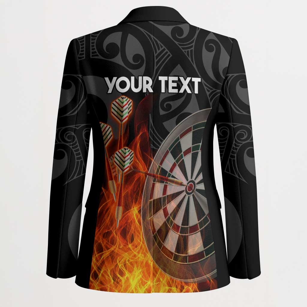 Personalised Aotearoa Darts Blazer Maori Koru Flaming Dartboard LT14 - Polynesian Pride