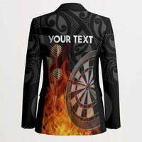 Personalised Aotearoa Darts Blazer Maori Koru Flaming Dartboard LT14 - Polynesian Pride