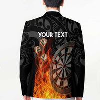 Personalised Aotearoa Darts Blazer Maori Koru Flaming Dartboard LT14 - Polynesian Pride
