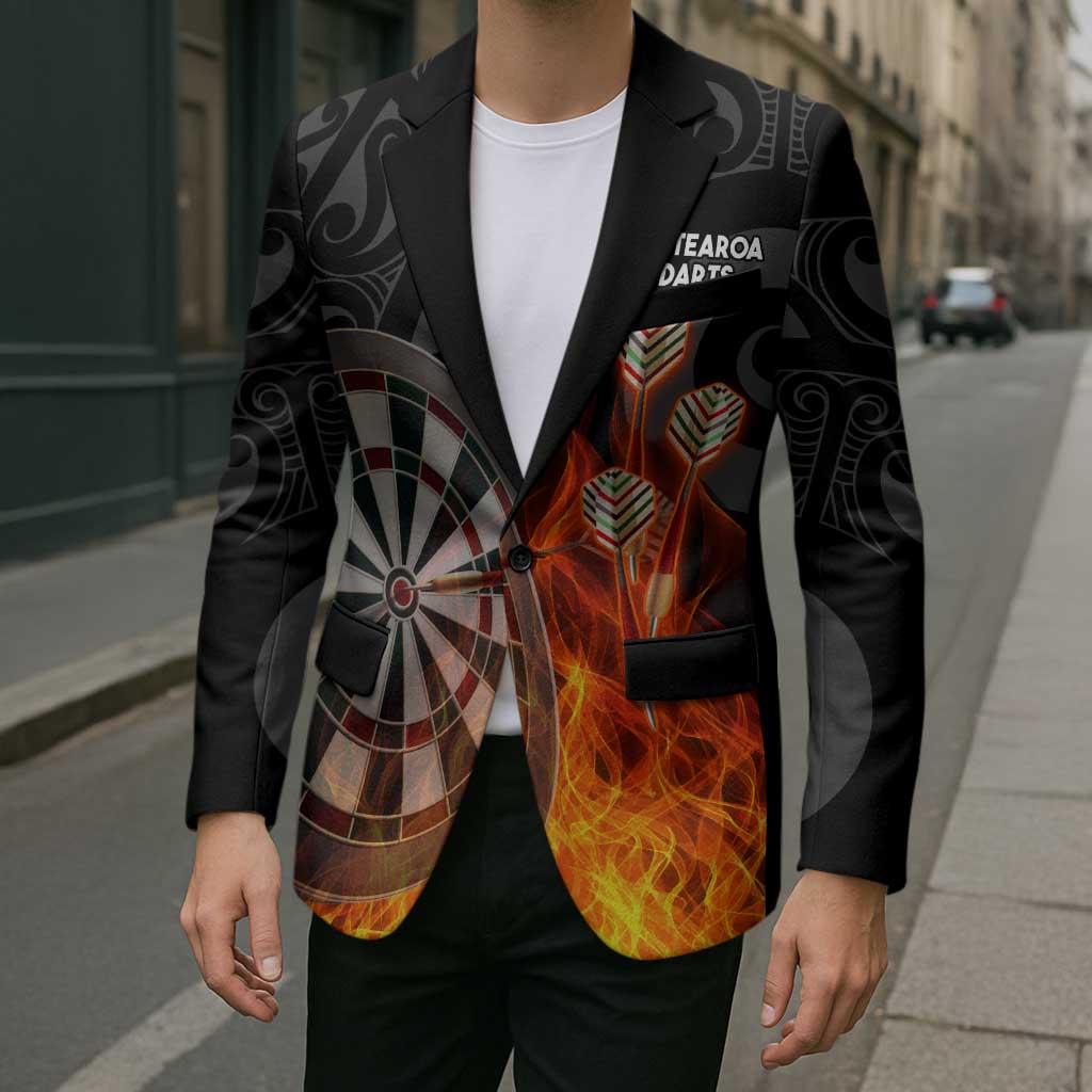 Personalised Aotearoa Darts Blazer Maori Koru Flaming Dartboard LT14 - Polynesian Pride
