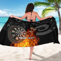 Personalised Aotearoa Darts Sarong Maori Koru Flaming Dartboard LT14 - Polynesian Pride