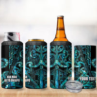 Maori Language Week Personalised 4 in 1 Can Cooler Tumbler Kia Mau Ki To Ukaipo Paua Shell Color LT14 - Polynesian Pride