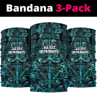 Maori Language Week Neck Gaiter Kia Mau Ki To Ukaipo Paua Shell Color LT14 package One Size: 25*50cm Turquoise - Polynesian Pride