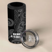 Maori Language Week Personalised 4 in 1 Can Cooler Tumbler Kia Mau Ki To Ukaipo Grey Color LT14 - Polynesian Pride