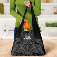 Maori Language Week Grocery Bag Kia Mau Ki To Ukaipo Grey Color LT14 - Polynesian Pride