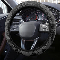 Maori Language Week Steering Wheel Cover Kia Mau Ki To Ukaipo Grey Color LT14 - Polynesian Pride