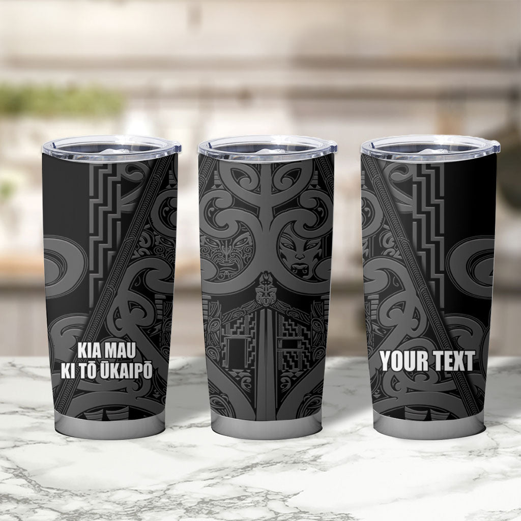 Maori Language Week Personalised Tumbler Cup Kia Mau Ki To Ukaipo Grey Color LT14 - Polynesian Pride