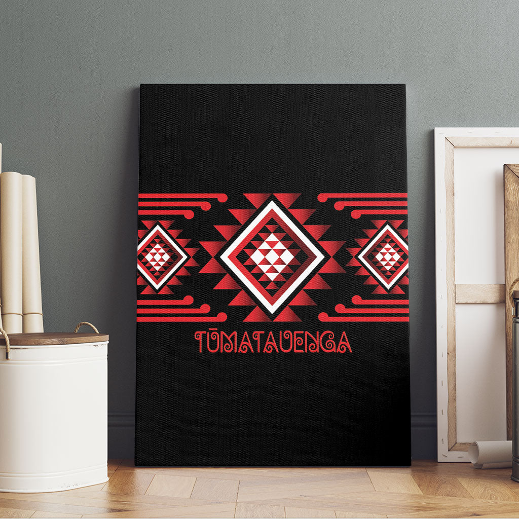 Aotearoa Atua Tumatauenga Canvas Wall Art Maori God Of War Taniko Motifs LT14 - Polynesian Pride