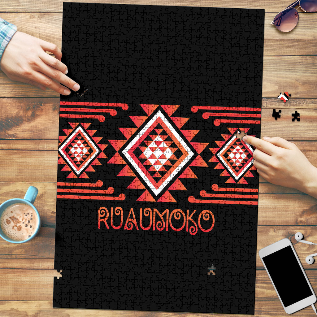 Aotearoa Atua Ruaumoko Puzzle Maori Powerful God Taniko Motifs