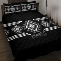 Aotearoa Atua Rehua Quilt Bed Set Maori God Of Healing Taniko Motifs LT14 Grey - Polynesian Pride