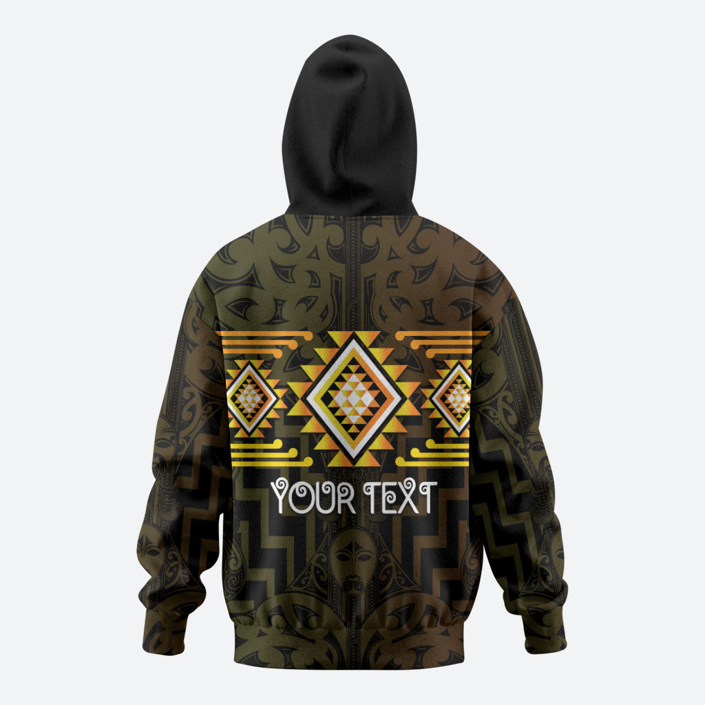 Aotearoa Atua Mahuika Personalised Zip Hoodie Maori Goddess Of Fire Taniko Motifs LT14 - Polynesian Pride