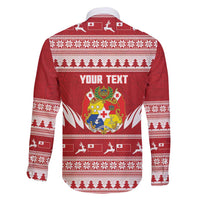 Personalised Tonga Rugby Christmas Family Matching Puletasi and Hawaiian Shirt Mate Maa Tonga Ngatu Pattern - Polynesian Pride