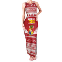 Personalised Tonga Rugby Christmas Family Matching Tank Maxi Dress and Hawaiian Shirt Mate Maa Tonga Ngatu Pattern - Polynesian Pride