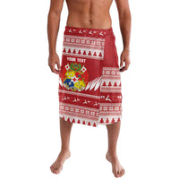 Personalised Tonga Rugby Christmas Lavalava Mate Maa Tonga Ngatu Pattern - Polynesian Pride