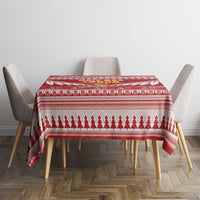 Tonga Rugby Christmas Tablecloth Mate Maa Tonga Ngatu Pattern - Polynesian Pride