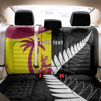 New Zealand and West Indies Cricket Custom Back Car Seat Cover Black Cap Windies Together - Polynesian Pride