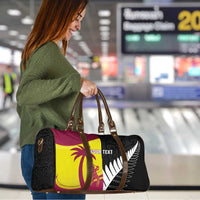 New Zealand and West Indies Cricket Custom Travel Bag Black Cap Windies Together - Polynesian Pride