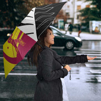 New Zealand and West Indies Cricket Custom Umbrella Black Cap Windies Together - Polynesian Pride