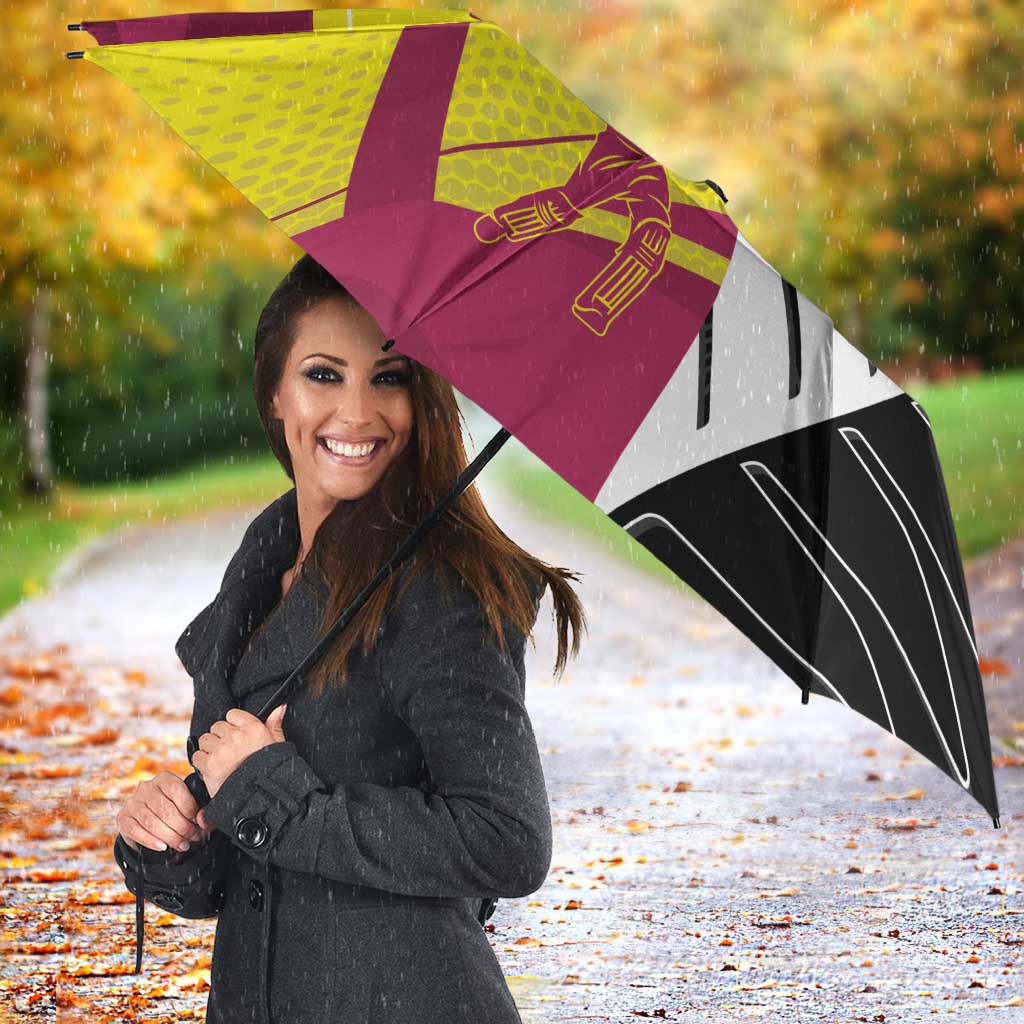 New Zealand and West Indies Cricket Custom Umbrella Black Cap Windies Together - Polynesian Pride