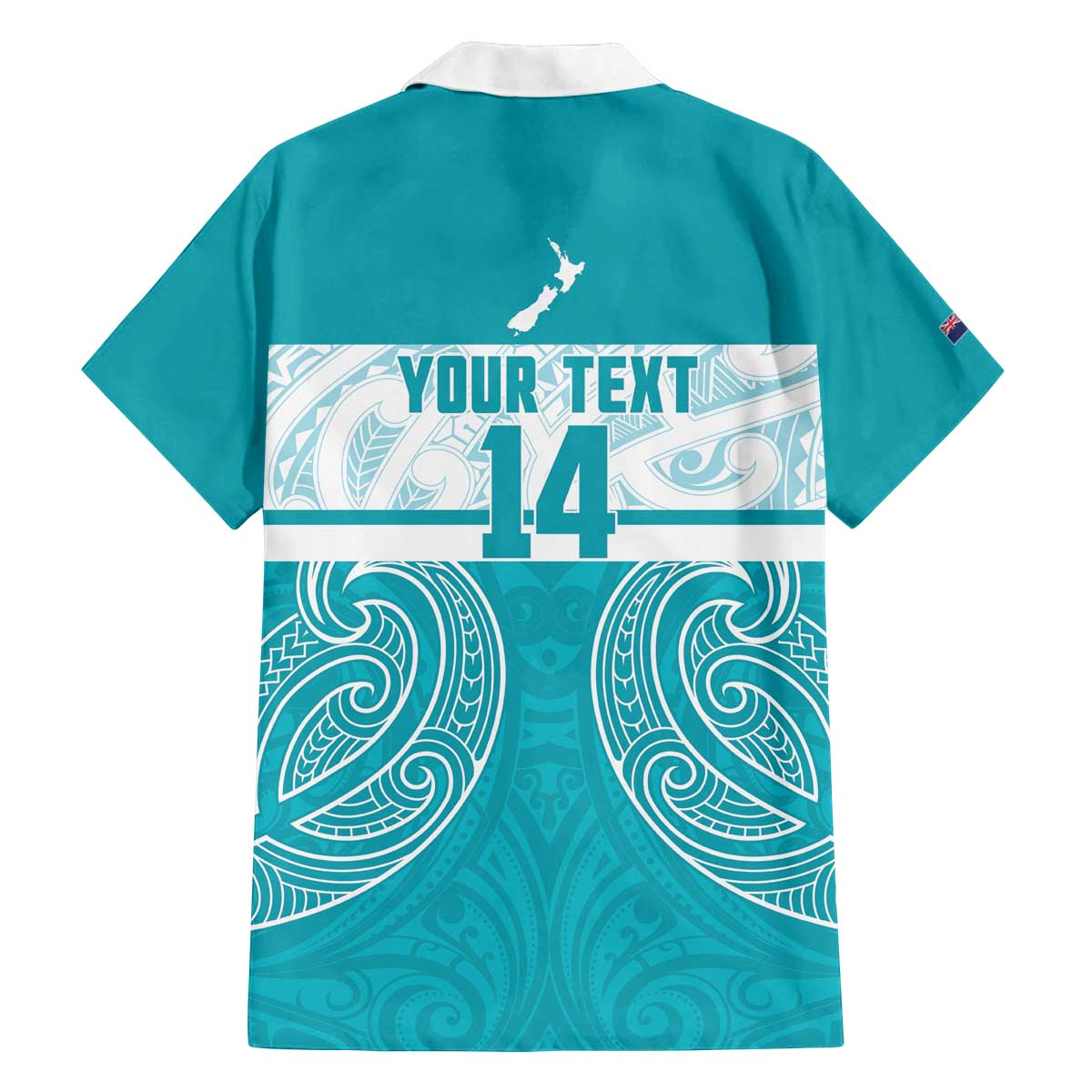 New Zealand Silver Fern Cricket Custom Family Matching Off The Shoulder Long Sleeve Dress and Hawaiian Shirt Black Cap Teal Maori Pattern - Polynesian Pride