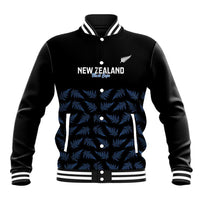 New Zealand Silver Fern Cricket Custom Baseball Jacket Black Cap T20 Version - Polynesian Pride