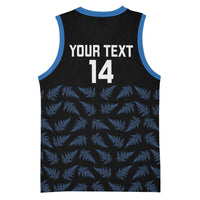 New Zealand Silver Fern Cricket Custom Basketball Jersey Black Cap T20 Version - Polynesian Pride