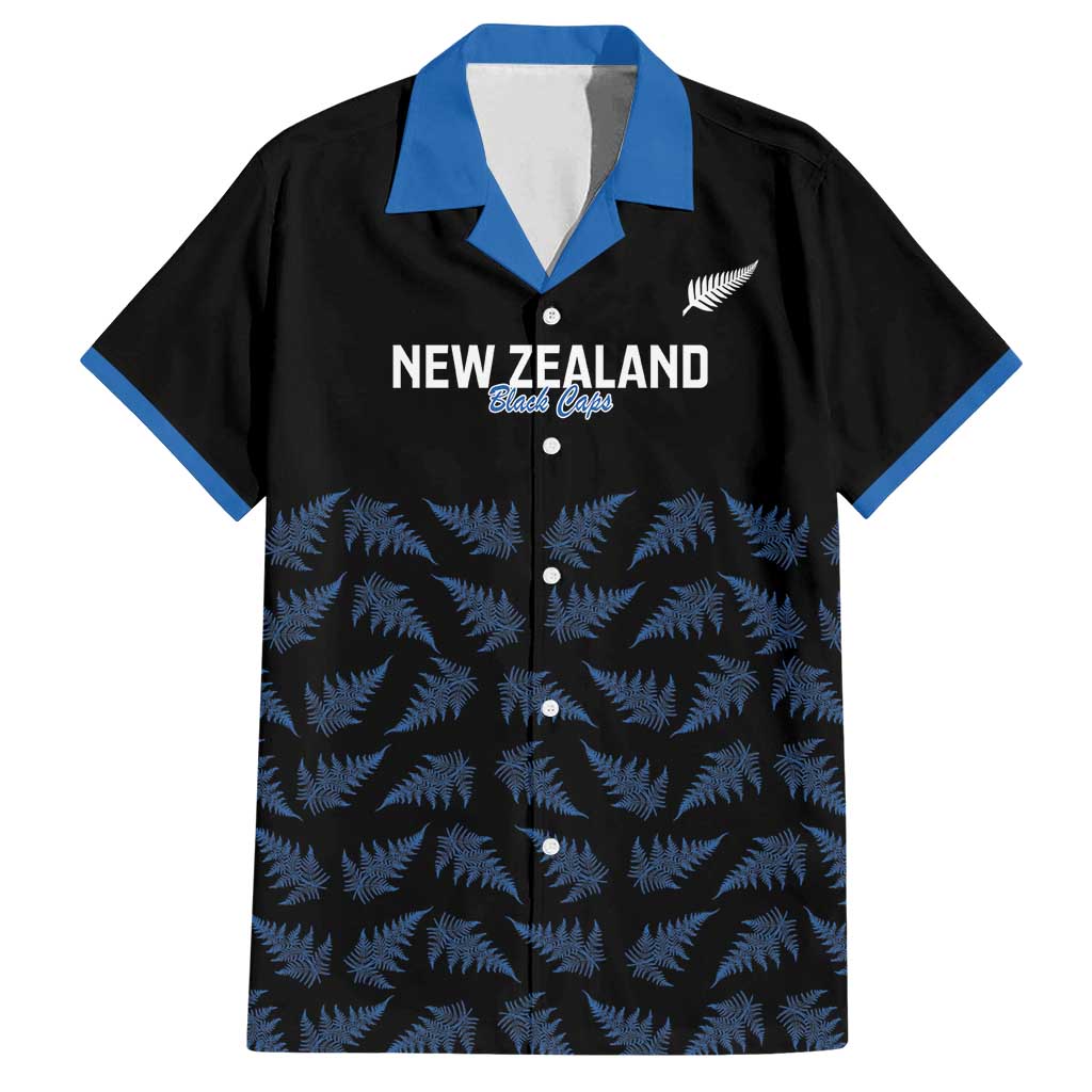 New Zealand Silver Fern Cricket Custom Family Matching Tank Maxi Dress and Hawaiian Shirt Black Cap T20 Version - Polynesian Pride