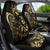 Gold And Black Aoteara Horse Racing Car Seat Cover NZ Maori Pattern