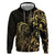 Gold And Black Aoteara Horse Racing Hoodie NZ Maori Pattern