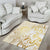 Gold And White Aoteara Horse Racing Area Rug NZ Maori Pattern