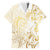 Gold And White Aoteara Horse Racing Hawaiian Shirt NZ Maori Pattern