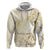 Gold And White Aoteara Horse Racing Hoodie NZ Maori Pattern