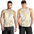 Gold And White Aoteara Horse Racing Men Tank Top NZ Maori Pattern