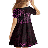Pink Aotearoa Horse Racing Family Matching Mermaid Dress and Hawaiian Shirt NZ Maori Pattern LT14 - Polynesian Pride