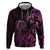 Pink Aoteara Horse Racing Hoodie NZ Maori Pattern